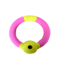 Martin sellier - jouet chien - anneau rubb n treats rose et jaune pour chien � 10, 5 cm