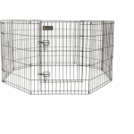 Medor et compagnie - habitat chien - parc pour chien en mtal noir - 8 x 76 x 61 cm