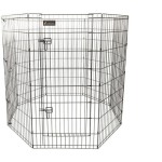 Medor et compagnie - parc pour chien en m�tal noir - 8 panneaux de 121cm x 61cm