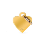 Myfamily - myfamily mdaille chien basic coeur noir et or - 25 x 25 mm