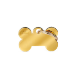 Myfamily - myfamily mdaille chien basic os noir et or - 29 x 20 mm