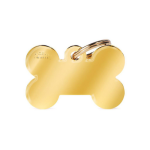 Myfamily - myfamily mdaille chien basic os noir et or - 38 x 24 mm