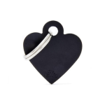 Myfamily - my family m�daille chien basic petit c?ur alu noir - 28 x 25 x 2 mm