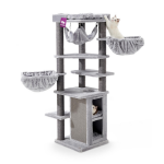 Petrebels - petrebels arbre  chat ramses 158 gris - 50x50x158 cm