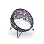 Petrebels - couchage chat - petrebels panier sur pieds amsterdam 47 noir - 44 x 44 x 38 cm