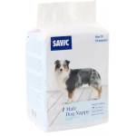 Savic - savic couches pour chien mle jetables coloris noir - taille m 40 - 53 cm x 12 couches