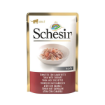 Schesir - sachet chat - schesir thon et crevettes en gele - 85 gr