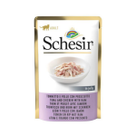 Schesir - sachet chat - schesir thon et poulet avec jambon en gele - 85 gr