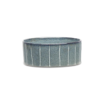 Scruffs - scruffs gamelle chien cramique reactive glaze bleu rayures 13 x 13 x 5 cm