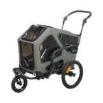 Trixie - trixie remorque  vlo chien gris / sauge - taille s : 62 x 80 x 92 cm