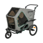 Trixie - trixie remorque  vlo chien gris / sauge - taille m : 71 x 85 x 95 cm