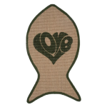 Wouapy - wouapy griffoir tapis poisson pour chat noir - 55 x 31 cm