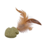 Wouapy - jouet chat - wouapy poisson nageur � plumes avec matatabi et herbe � chat beige - 12 x 5 x 1 ...