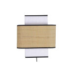 Miliboo applique murale en lin blanc et rabane naturelle h28 cm tera