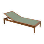 Miliboo bain de soleil vert kaki et bois massif naveen