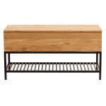 Miliboo banc d'entr�e industriel avec coffre de rangement en bois massif et m�tal noir l100 cm sorg