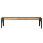 Miliboo banc industriel en bois manguier massif et mtal noir l180 cm madison