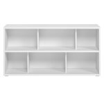 Miliboo biblioth�que basse finition bois blanc l140 cm epure