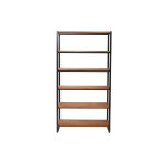 Miliboo biblioth�que industrielle ouverte en bois clair et m�tal noir l100 cm aristote