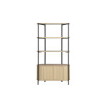 Miliboo biblioth�que avec rangements finition bois clair ch�ne et m�tal l100 cm zora