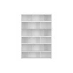 Miliboo biblioth�que scandinave blanc mat l140 cm epure