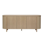 Miliboo buffet finition bois clair ch�ne 3 portes l180 cm paoline