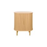 Miliboo buffet haut vintage avec portes coulissantes bois clair chne l70 cm epic