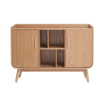 Miliboo buffet scandinave en bois clair 2 portes l122 cm hallen