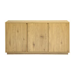 Miliboo buffet scandinave finition bois clair ch�ne 3 portes l140 cm millor