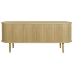 Miliboo buffet vintage en bois clair chne 2 portes coulissantes l160 cm epic