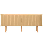 Miliboo buffet vintage bois clair ch�ne avec rangements 2 portes coulissantes l180 cm epic