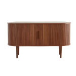 Miliboo buffet vintage en bois fonc noyer 2 portes coulissantes l138 cm epic