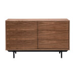Miliboo buffet vintage en bois fonc� noyer 2 portes l120 cm manny