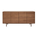 Miliboo buffet vintage en bois fonc noyer 4 portes l160 cm suva