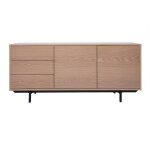 Miliboo buffet vintage finition bois ch�ne 2 portes 3 tiroirs l160 cm manny
