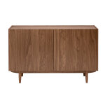 Miliboo buffet vintage finition bois fonc� noyer 2 portes l120 cm sanaa