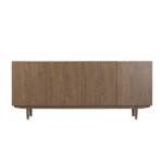 Miliboo buffet vintage finition bois fonc noyer 4 portes l180 cm sanaa