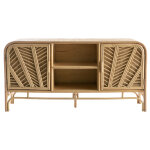 Miliboo buffet vintage en rotin 2 portes l150 cm galon