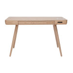 Miliboo bureau connect multimdia avec tiroir bois clair massif l120 cm clever