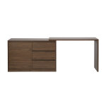 Miliboo bureau modulable finition bois fonc� noyer l110 - 200. 5 cm conrad