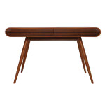 Miliboo bureau avec rangements 2 tiroirs vintage bois fonc noyer l120 cm bjorg