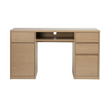 Miliboo bureau avec rangements finition bois clair ch�ne l140 cm jeremiah