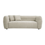 Miliboo canap� 3 places en tissu effet velours textur� beige joya