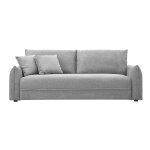 Miliboo canap� 3 places en tissu effet velours textur� gris pio