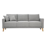 Miliboo canap� 3 places en tissu gris et bois clair munik