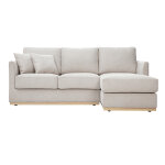 Miliboo canapé d'angle droit en tissu effet velours texturé beige 3 places moss Miliboo canapé d'angle droit en tissu effet velours texturé beige 3 places moss