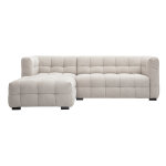 Miliboo canapé d'angle gauche design 3 places en tissu effet velours texturé beige corto Miliboo canapé d'angle gauche design 3 places en tissu effet velours texturé beige corto