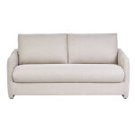 Miliboo canap� convertible 2 places en tissu beige cr�me paulin