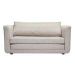 Miliboo canap convertible 2 places en tissu effet velours textur beige leon