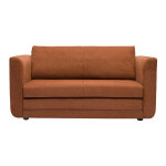 Miliboo canap convertible 2 places en tissu effet velours textur terre brle leon